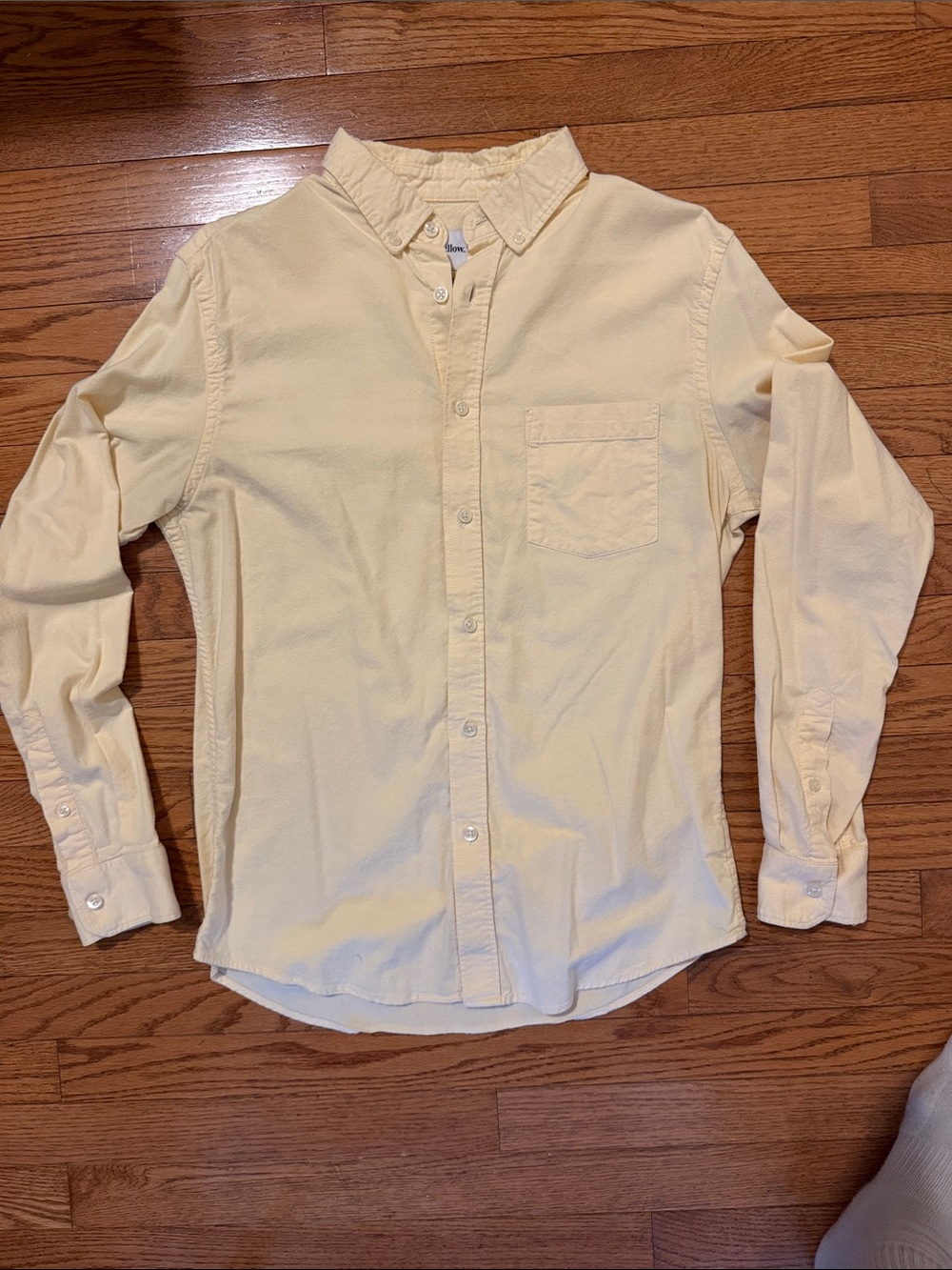 Men's Goodfellow Yellow Northrop Button-Down Shirt - Slim Fit